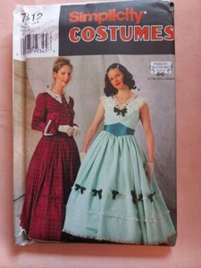Simplicity 7312 Misses'/Petite Historical Costume Gowns & Cape Pattern Sizes 4-8 - Bild 1 von 2