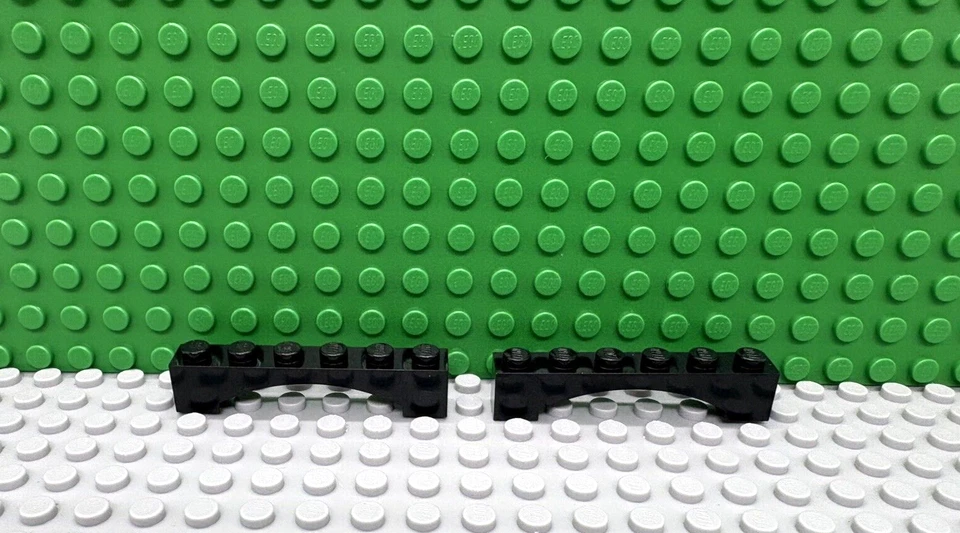 Lego 2 preto 1x6 bloco de tijolos castelo arco NOVO - Imagem 1 de 1