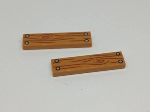 LEGO : 2x Plaque tuile 1 X 4 planche de bois - Réf 2431pb652 - Set 21325 76407 - Imagen 1 de 1