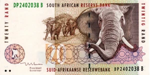 South Africa 20 Rand ND(1999) AU Banknote P-124b Prefix DP Mboweni Sig. - Picture 1 of 2