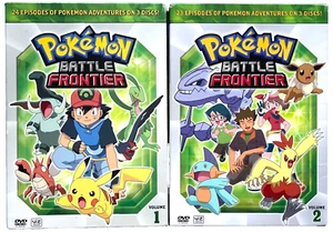 EXCELLENT POKEMON BATTLE FRONTIER 6 DVD 2 BOX SETS VOLUME 1 & 2 WITH 47 EPISODES - Imagen 1 de 5