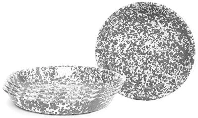 Crow Canyon Enamelware Marble, 10.5" Pasta Plates , Set of 4, 5 Colors Available - Image 1 of 2