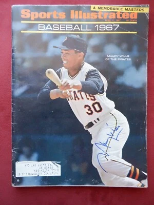 2 revistas Sports Illustrated autografiadas de Maury Wills (fallecido) Foto 1 de 4