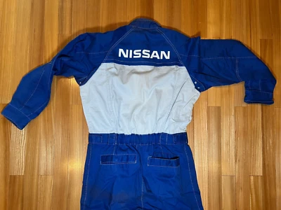 Vintage Nissan Diesel Technical Staff  Japan  Mechanic Coveralls Blue Grey L - Image 1 of 4