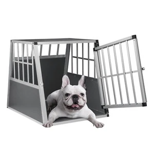 Alu Hundebox Transportbox Hundetransportbox Autotransportbox Auto Reisebox Grau - Bild 1 von 10