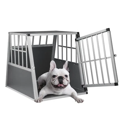 Alu Hundebox Transportbox Hundetransportbox Autotransportbox Auto Reisebox Grau - Bild 1 von 4