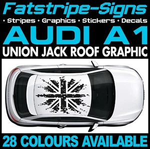 to fit AUDI A1 UNION JACK ROOF GRAPHICS STRIPES STICKERS DECALS S-LINE S1 - Picture 1 of 2