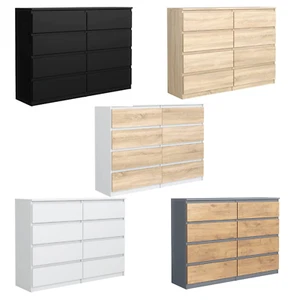 Kommode mit 8 Schubladen 120 cm - Sideboard - Schubladenschrank - 5 Farben - Bild 1 von 13