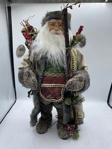 18" Kurt S. Adler “KRINGLE KLAUS” Forest Santa Figurine Christmas Statue - Picture 1 of 11