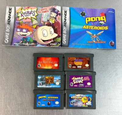 Lote de juegos Nintendo Gameboy Advance Spyro, Pong, Pac Man, Lion King, Rugrats usados Foto 1 de 4