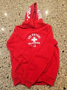 Red Mountain Ski Patrol British Columbia Kids Sweatshirt Hoodie Large (L) - Picture 1 of 2