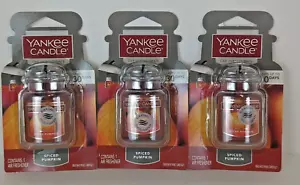 Yankee Candle Car Jar Ultimate Ambientador Especiado Calabaza Lote de 3 - Imagen 1 de 9
