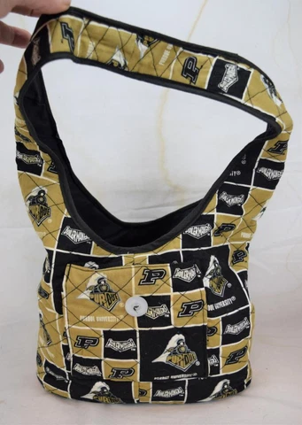 Purdue University Boilermakers Cloth Shoulder Strap Hand Bag/Tote MINT Cover