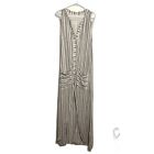 Bcbgeneration Maxi Dress Womens Small Slouch Stripe Button Front Lined Vacation 