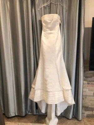 свадебные платья шифона, атлас, размер 6,  - Изображение 1 из 4