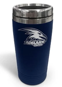 Taza de viaje Adelaide Crows oficial AFL 450 ml acero inoxidable aislada logotipo de equipo - Imagen 1 de 1