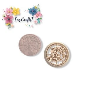 Cortadores de arcilla polimérica circular floral - Fabricación de pendientes - Herramientas de cerámica - Imagen 1 de 5