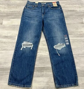Levi's Women's High Rise Low Pro Straight Jeans Med Wash Size 31 (34X30) NWT - Picture 1 of 11