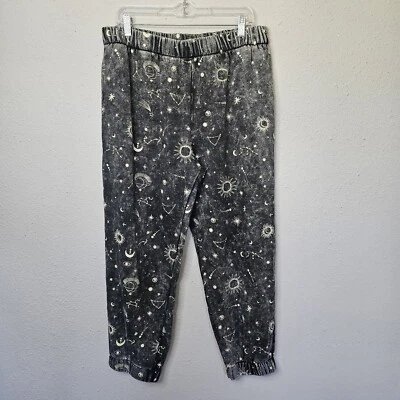 Pantalones No Boundaries Celestial Loungewear para mujer XL 15-17 gris lavado ácido relajado Foto 1 de 4