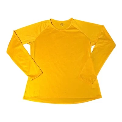 Camisa De Colección Patagonia Mujer Performance Capa Base Capilene LS Amarillo Naranja Grande Foto 1 de 4