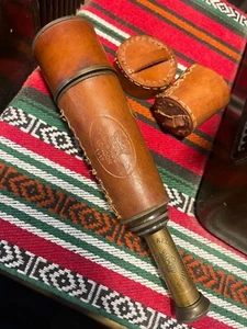 Antique Brass Pirate Telescope - Royal Navy London 1917 Nautical Spyglass - Picture 1 of 9