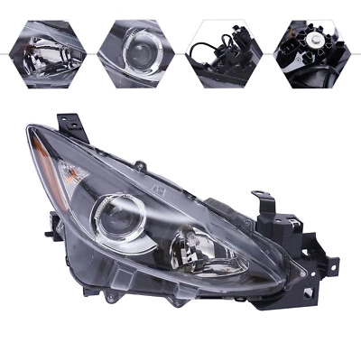 Halogen Headlight Headlamp Passenger RH for Mazda 3 Sedan Hatchback 2014-15 2016 Foto 1 de 4
