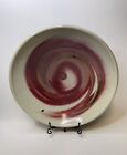 Antique studio ceramic bowl oxen blood crackle unique  29 cm