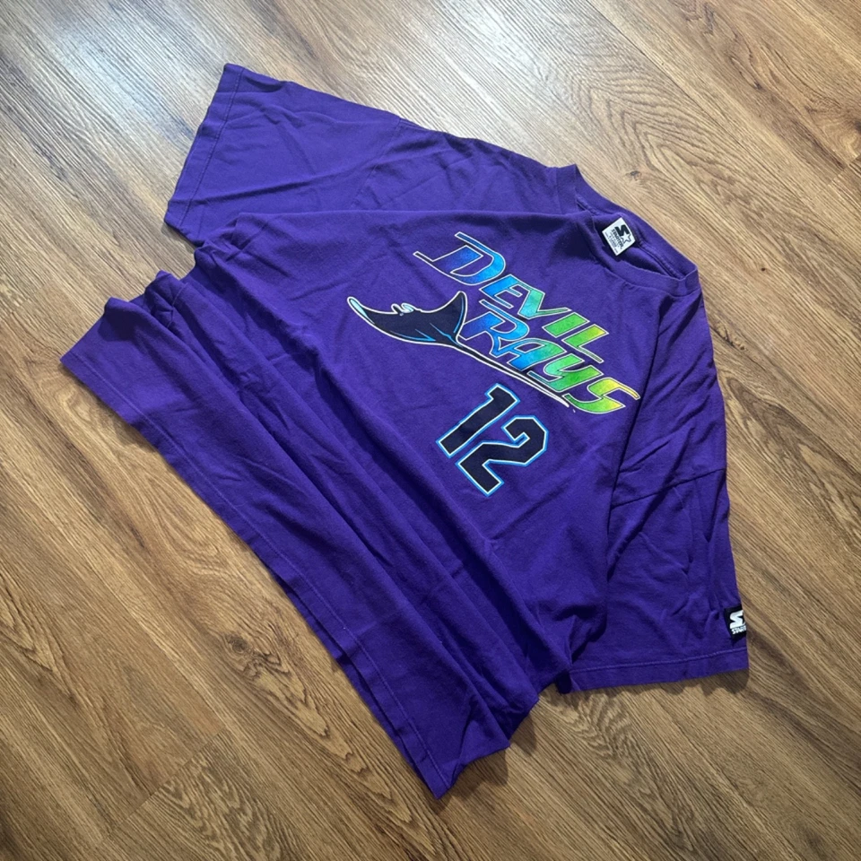Camiseta Gráfica Vintage Años 90 Starter MLB Devil Rays #12 Talla X-Grande Foto 1 de 4