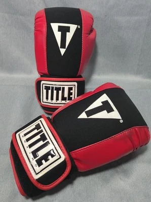 Guantes de entrenamiento intenso con infusión de gel de boxeo Title Classic rojos y negros grandes excelentes Foto 1 de 4