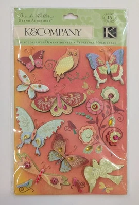 Brenda Walton Mira Winged Wonders Butterflies Grand Adhesions Stickers K&Company - Image 1 of 2