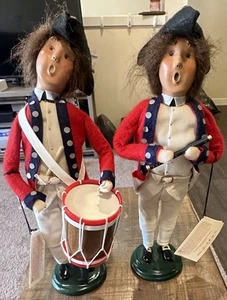 Vintage Byers Choice LTD 1999 Williamsburg Carolers Fife giocatore e batterista - Foto 1 di 9