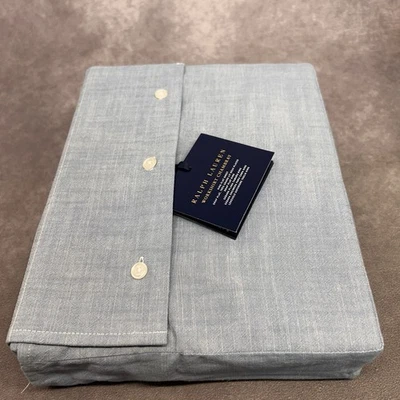 Camisa de Trabajo Ralph Lauren Chambray King Sábana Plana Azul - Nunca Usada - Todavía tiene etiquetas Foto 1 de 4