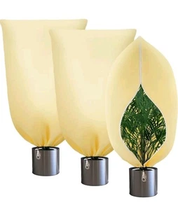 Paquete de 3 fundas para plantas de invierno cubiertas para árboles de protección contra congelación con cremallera, cordón - Imagen 1 de 6