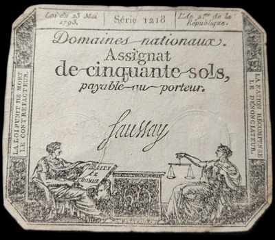 Assignat of 50 Sols - image 1 of 2