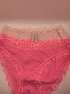 Stripe & Stare x2 Pack Knickers Size 10 Pink Mix BNWT Freepost - Picture 1 of 13