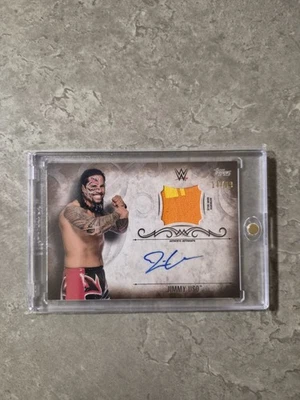 2016 Topps WWE Undisputed JIMMY USO AUTO SHIRT RELIC  - Image 1 of 4