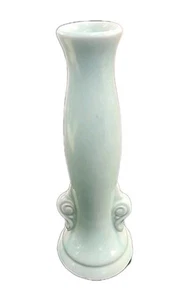 Vintage McCoy Bud Vase Scroll Light Green Art Pottery Collectible - Picture 1 of 4