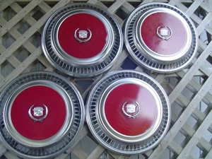 1974 1975 1976 1977 1978 CADILLAC ELDORADO SEVILLE FLEETWOOD HUBCAPS WHEEL COVER - Picture 1 of 22