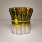 Vintage Asparagus Wall Pocket Made in Italy 0279 Asparagus Bunch 5" Planter Vase
