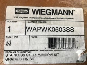 Hubbell Wiegman WAPWK0503SS 5"X 3" Stainless Window Kit - Picture 1 of 2