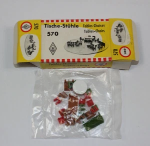 hf1327, Alte Faller No.: 570 Div. Tische und Stühle TOP OVP H0 1:87 - Bild 1 von 5