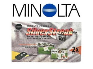 Minolta Freedom Silver Streak 2x Zoom Date Memory Kit with Remote Control & Film - Picture 1 of 7