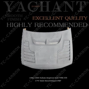 FIBER GLASS Kit For 92-96 Subaru Impreza GC8 WRX STI CW Style Front Hood Bonnet - Foto 1 di 7