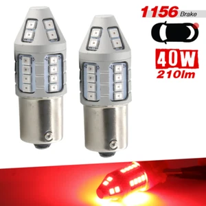2x 1156 Red LED Light Bulbs for Turn Signal/Parking Lights - Picture 1 of 6