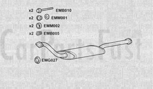 EXPG2049 FRONT PIPE & SILENCER BOX Peugeot 605 2.1D Saloon 10/1990 to 01/1995 - Picture 1 of 1