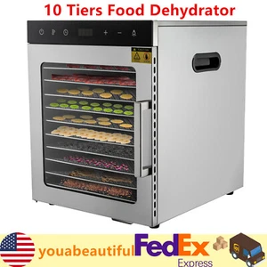 Máquina deshidratadora de alimentos de uso doméstico de 10 bandejas de acero inoxidable 800 W secado de frutas cecinas - Imagen 1 de 21