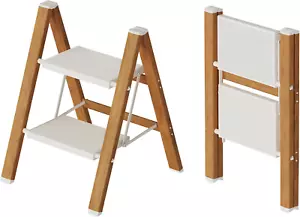 2 Step Lightweight Aluminum Folding Ladder, Portable Step Stool with Anti-Slip P - Picture 1 of 8