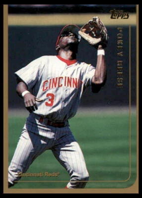 1999 Topps #424 Pokey Reese Cincinnati Reds Baseball Card - Image 1 of 2