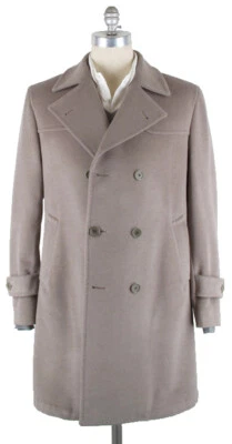 Luigi Borrelli Light Brown Solid Coat - 6 x 2 - Size L (US) / 52 (EU) - Image 1 of 4