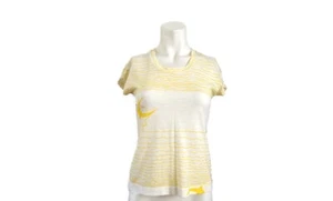 Blusa Top Vintage Patty Woodard California Top Camiseta Rayas Amarillas Para Mujer - Imagen 1 de 8